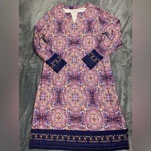 Coolibar UPF Oceanside Midi Dress Multicolor Pattern Large